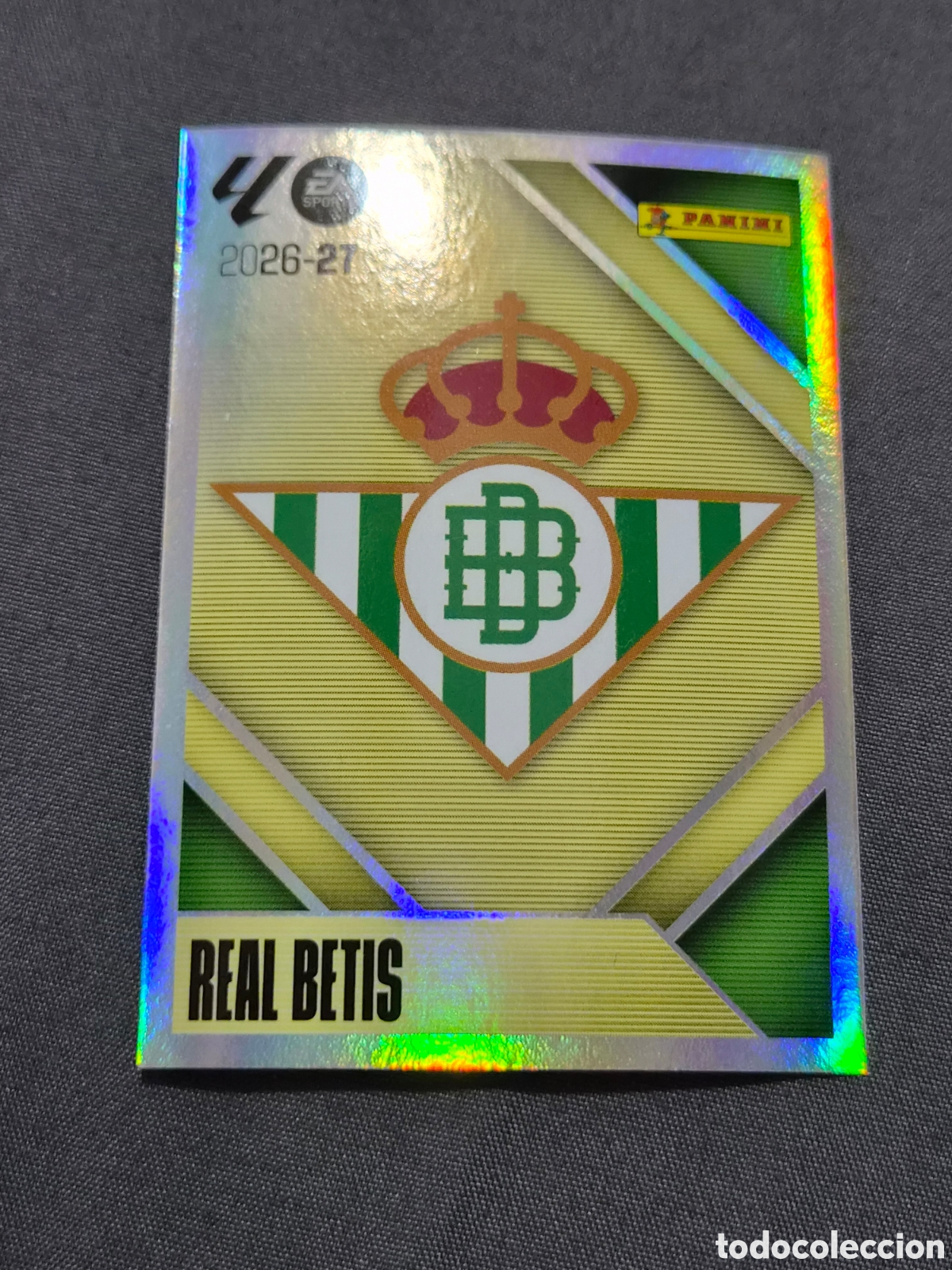 Coleccionismo cromos antiguos: 1 - ESCUDO BETIS LIGA ESTE 2026 2027