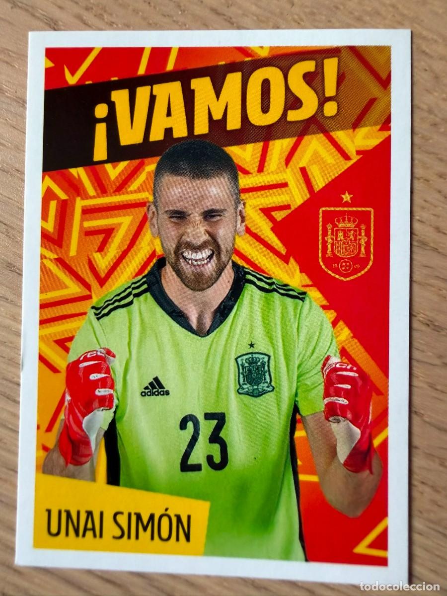 Coleccionismo cromos antiguos: 7 UNAI SIMON LOS IDOLOS DE LA ROJA CRACKS CARREFOUR ESPA&Ntilde;A MUNDIAL 2022 22 SIN PEGAR PANINI