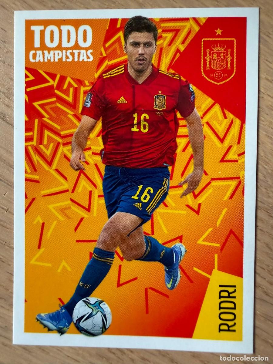 Coleccionismo cromos antiguos: 24 RODRI LOS IDOLOS DE LA ROJA CRACKS CARREFOUR ESPA&Ntilde;A MUNDIAL 2022 22 SIN PEGAR PANINI