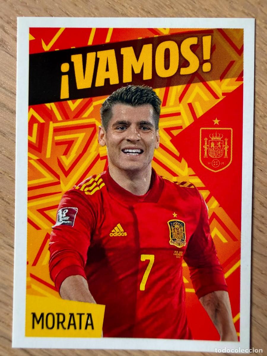 Collectionnisme Cartes &agrave; collectionner anciennes: 42 MORATA LOS IDOLOS DE LA ROJA CRACKS CARREFOUR ESPA&Ntilde;A MUNDIAL 2022 22 SIN PEGAR PANINI