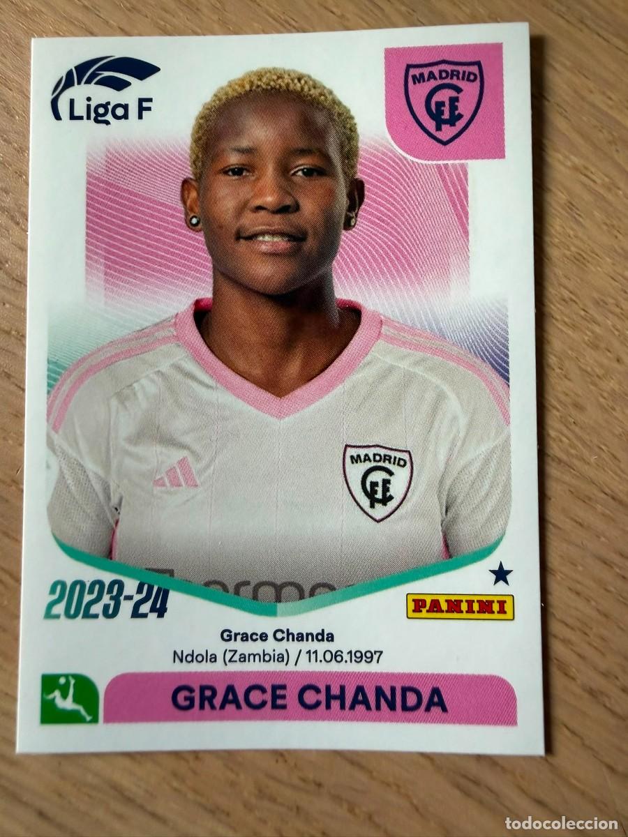 Coleccionismo cromos antiguos: 198 GRACE CHANDA MADRID CFF 23 24 2023 2024 LIGA F FEMENINIA PANINI SIN PEGAR STICKER