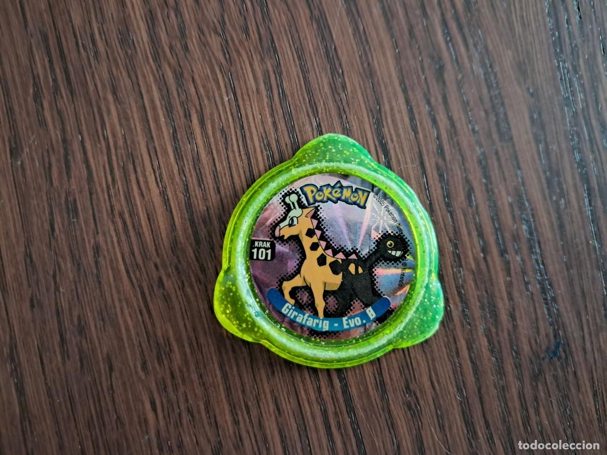 Coleccionismo cromos antiguos: TAZO POKEMON KRAK PANINI COLECCION KRAKS CAJA-2 VERDE FOSFORITO NUMERO 101 GIRAFARIG