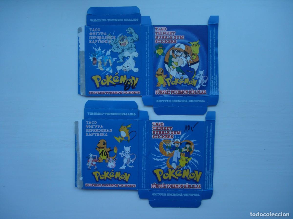 Coleccionismo cromos antiguos: 2 DIFERENTES ENVOLTORIOS POKEMON DUBBLE BUBBLE CROMOS CHICLES! KAUGUMMI BILDER WRAPPERS BUBBLE GUM!