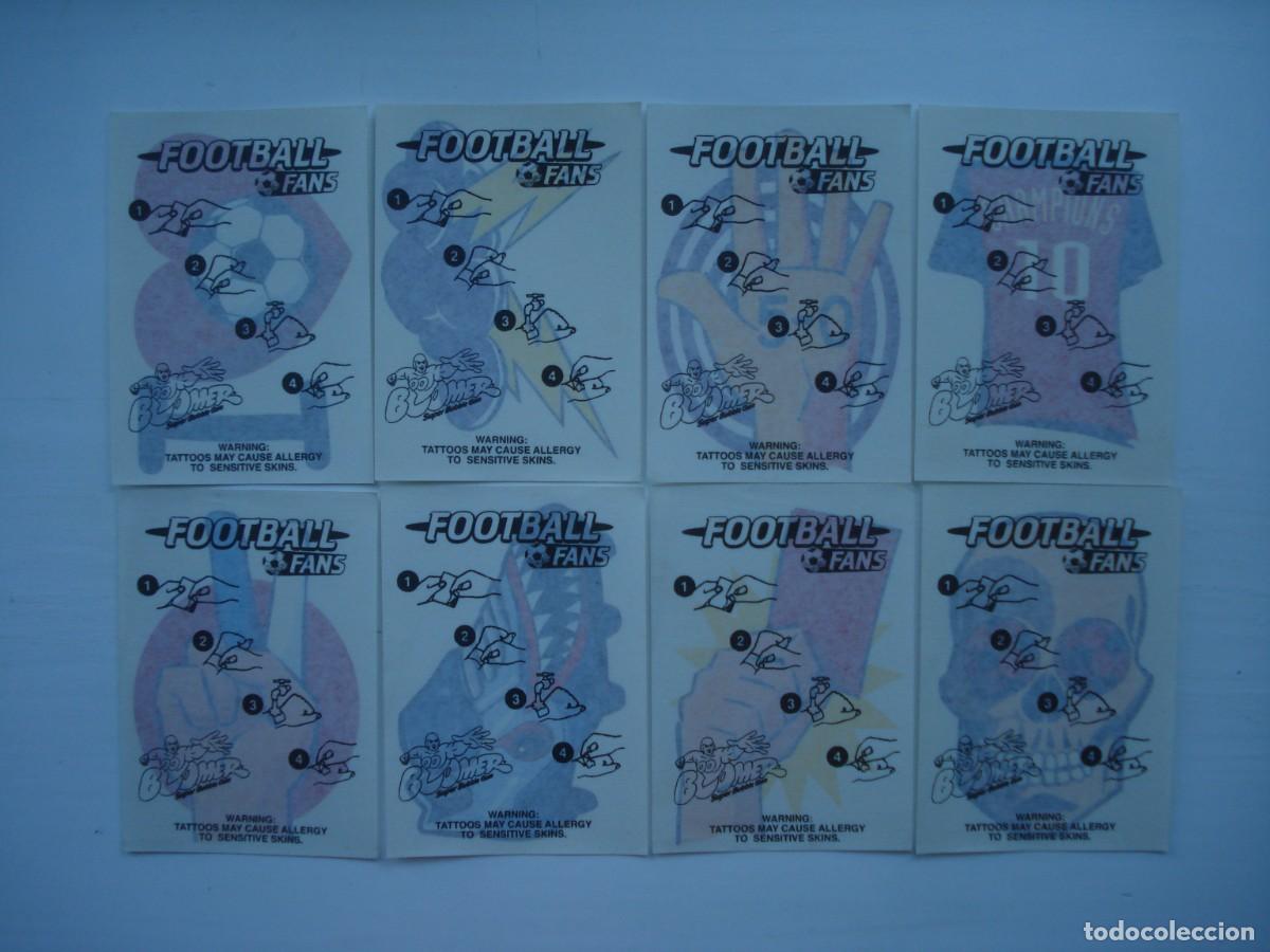 Coleccionismo cromos antiguos: 8 DIFERENTES TATTOOS BOOMER FOOTBALL FAN CROMOS CHICLES! KAUGUMMI BUBBLE GUM!