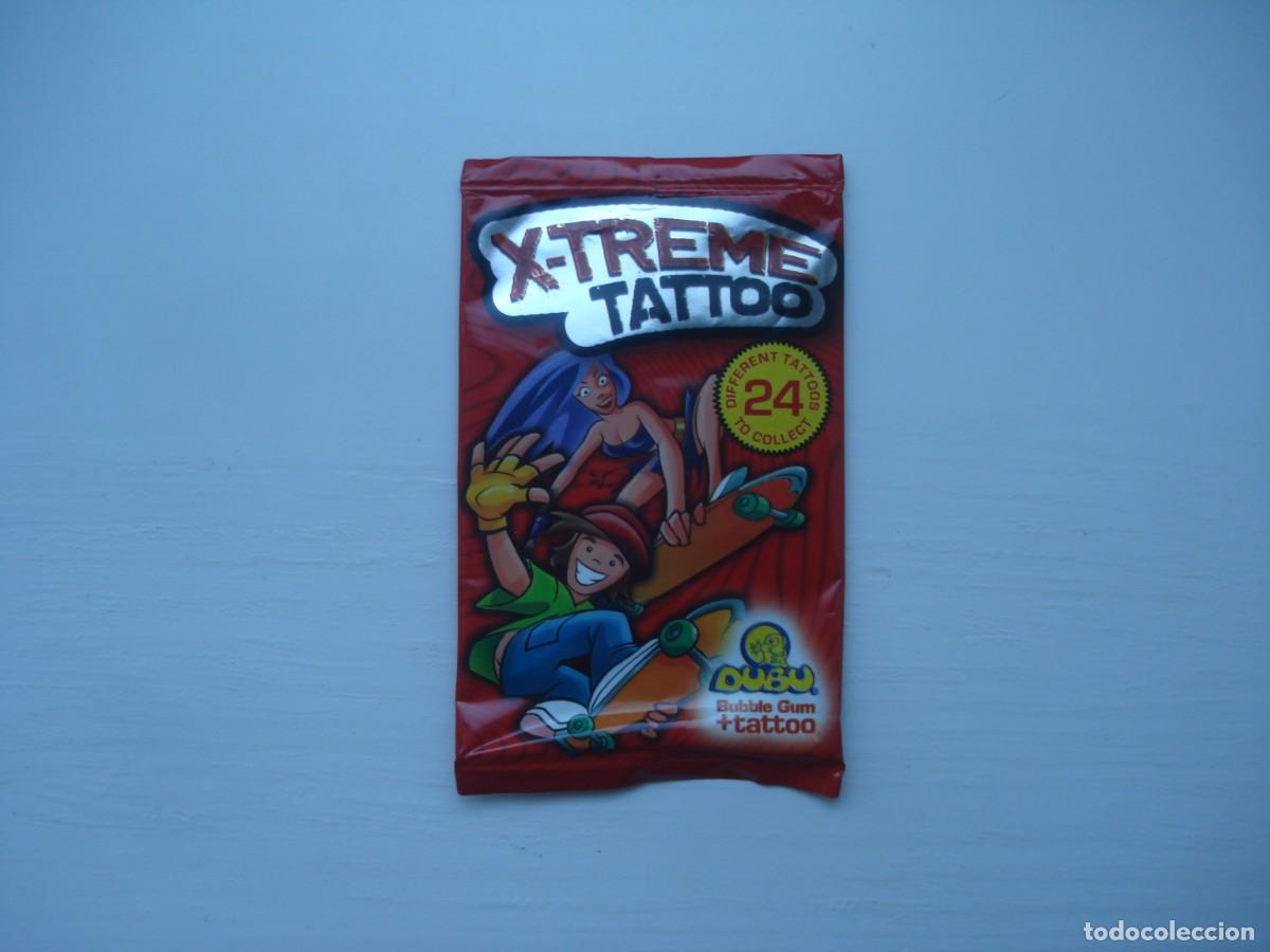Coleccionismo cromos antiguos: X-TREME TATTOO DUBU ENVOLTORIO CROMOS CHICLES! WRAPPER KAUGUMMI BILDER BUBBLE GUM!
