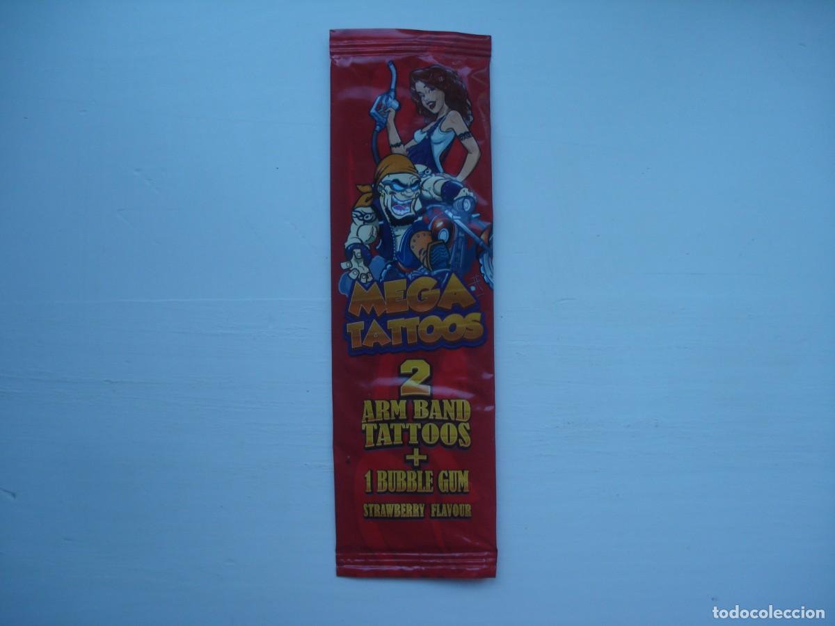 Coleccionismo cromos antiguos: MEGA TATTOOS ENVOLTORIO CROMOS CHICLES! WRAPPER KAUGUMMI BILDER BUBBLE GUM!