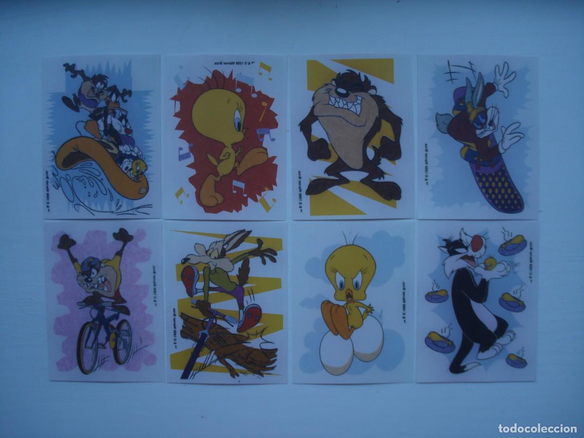 Coleccionismo cromos antiguos: 8 DIFERENTES PEGATINAS LOONEY TUNES T-SHIRT TRANSFER CROMOS CHICLES! BUBBLE GUM!