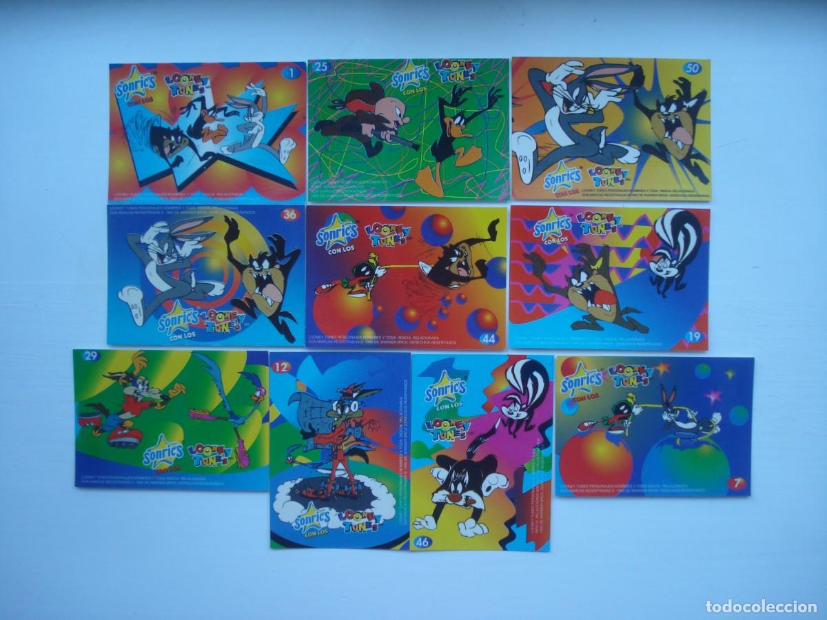Coleccionismo cromos antiguos: 10 DIFERENTES LOONEY TUNES BOMBI CARDS SONRIC'S CROMOS CHICLES! WRAPPER KAUGUMMI BILDER BUBBLE GUM!