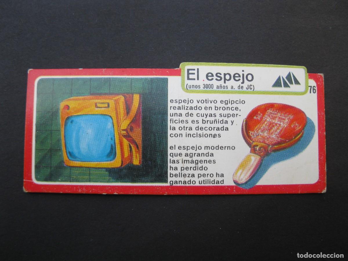 Coleccionismo cromos antiguos: LOS INVENTOS - CROMO - TARJETA N&ordm; 76 - EL ESPEJO - BIMBO.