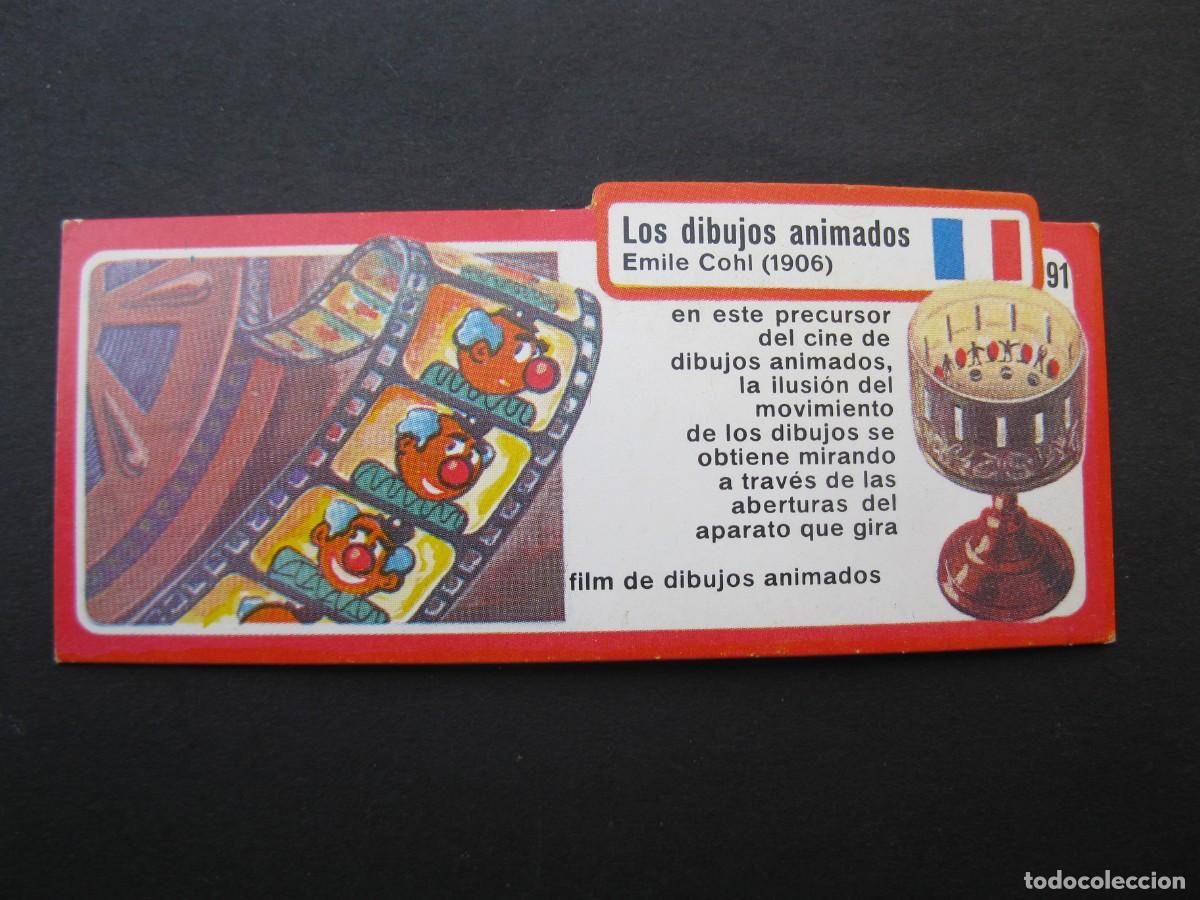Coleccionismo cromos antiguos: LOS INVENTOS - CROMO - TARJETA N&ordm; 91 - LOS DIBUJOS ANIMADOS - BIMBO.