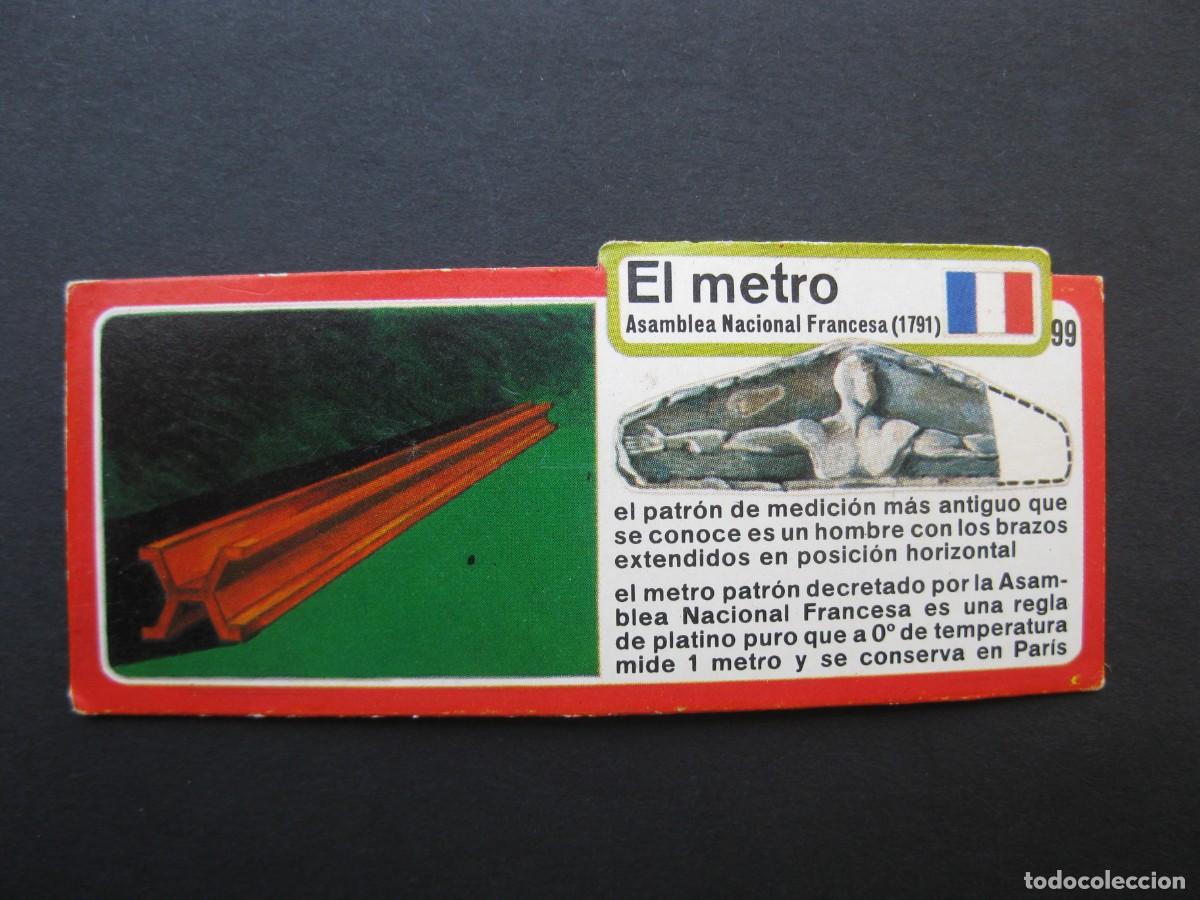 Coleccionismo cromos antiguos: LOS INVENTOS - CROMO - TARJETA N&ordm; 99 - EL METRO - BIMBO.