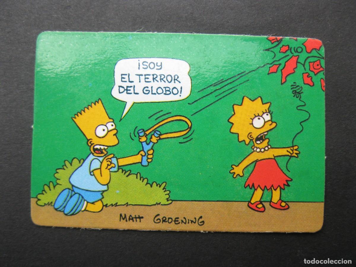 Coleccionismo cromos antiguos: LOS SIMPSON - CROMO - &iexcl;SOY EL TERROR DEL GLOBO! - BOLLYCAO - NUNCA PEGADO.