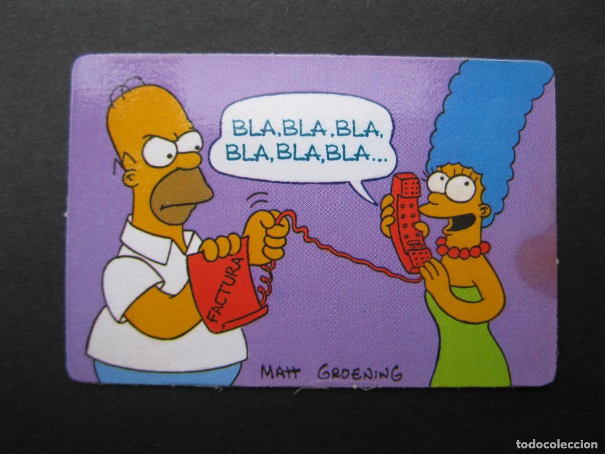 Coleccionismo cromos antiguos: LOS SIMPSON - CROMO - BLA,BLA,BLA,BLA... - BOLLYCAO - NUNCA PEGADO.
