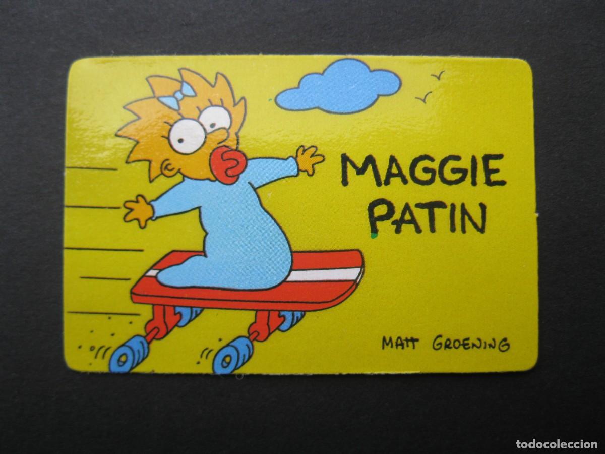 Coleccionismo cromos antiguos: LOS SIMPSON - CROMO - MAGGIE PATIN - BOLLYCAO - NUNCA PEGADO.