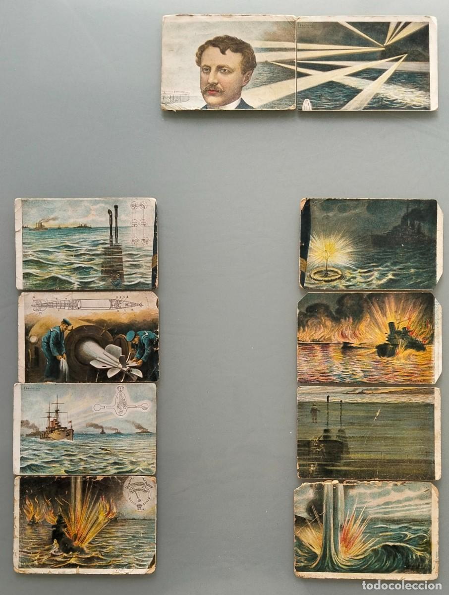 Coleccionismo cromos antiguos: 10 CROMOS - SUBMARINOS - CHOCOLATES JAIME BOIX, BARCELONA - Leer descripci&oacute;n