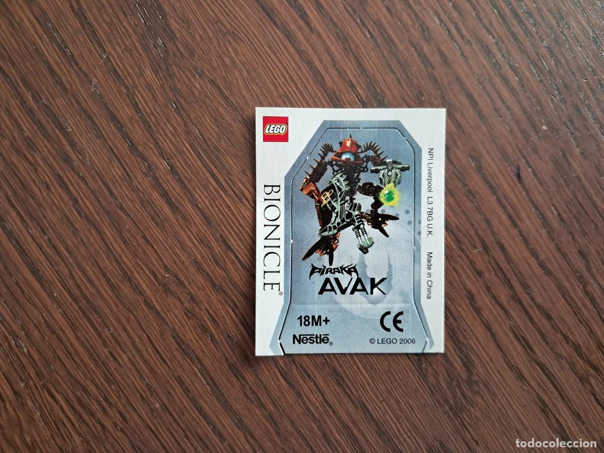 Coleccionismo cromos antiguos: cromo de cart&oacute;n troquelable de Lego, Bionicle, Piraka Avak, Nestle a&ntilde;o 2006