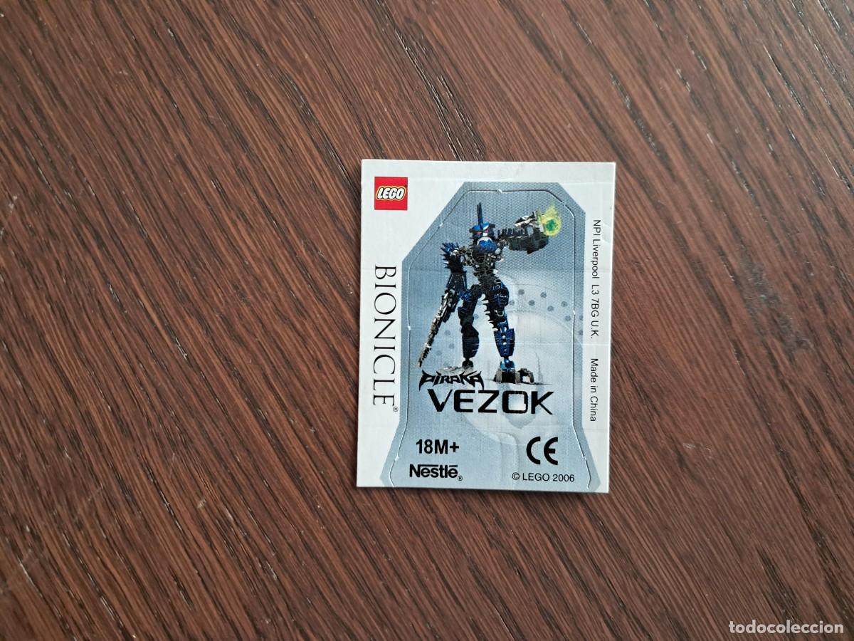 Coleccionismo cromos antiguos: cromo de cart&oacute;n troquelable de Lego, Bionicle, Piraka vezok, Nestle a&ntilde;o 2006