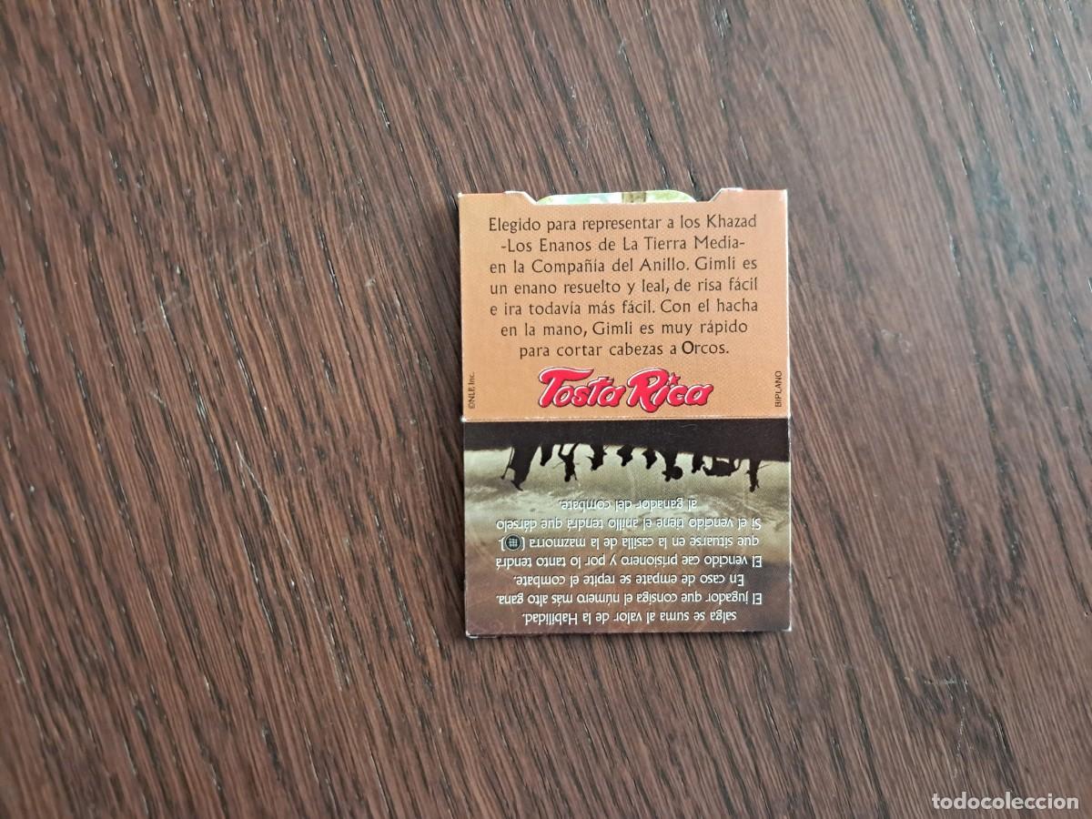 Coleccionismo cromos antiguos: CROMO GIMLI EL SE&Ntilde;OR DE LOS ANILLOS TOSTA RICA