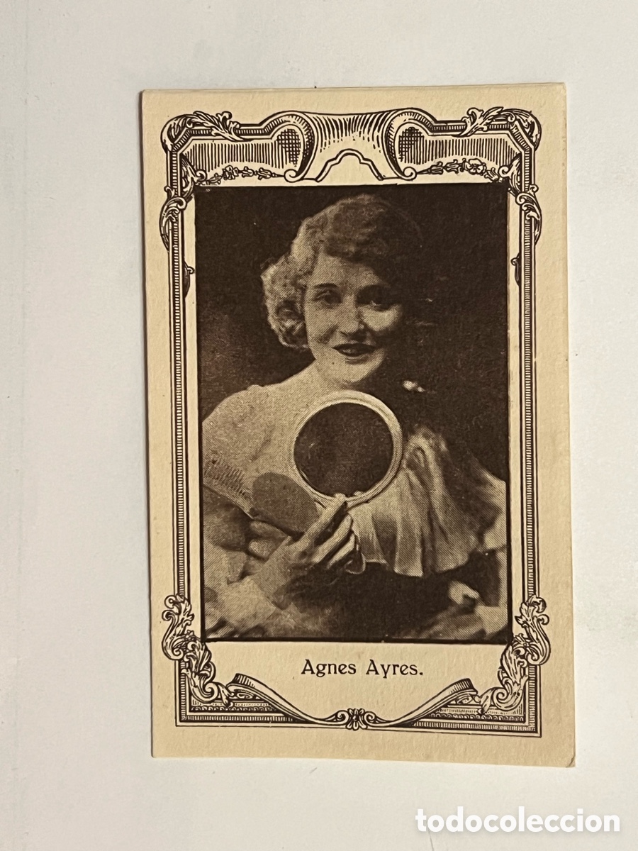 Coleccionismo cromos antiguos: AGNES AYRES.. Artistas Cine Mudo. Chocolates Amatller, Serie A - No.19