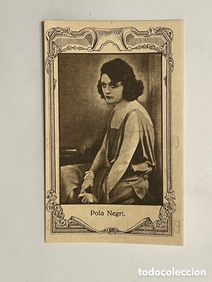 Coleccionismo cromos antiguos: POLA NEGRI.. Artistas Cine Mudo. Chocolates Amatller, Serie A - No.5