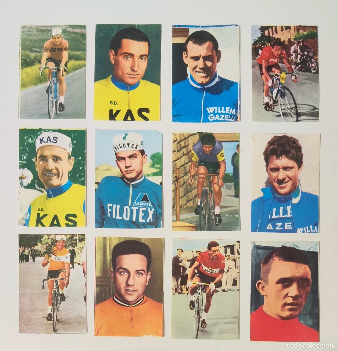 Coleccionismo cromos antiguos: colecci&oacute;n de 27 cromos de ciclistas de 1968. No han sido pegados.
