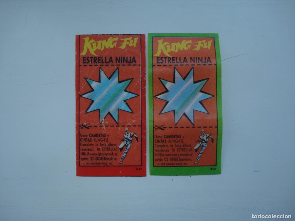 Coleccionismo cromos antiguos: 2 DIFERENTES KUNG FU CROMOS CHICLES! KAUGUMMI BILDER WRAPPERS BUBBLE GUM!