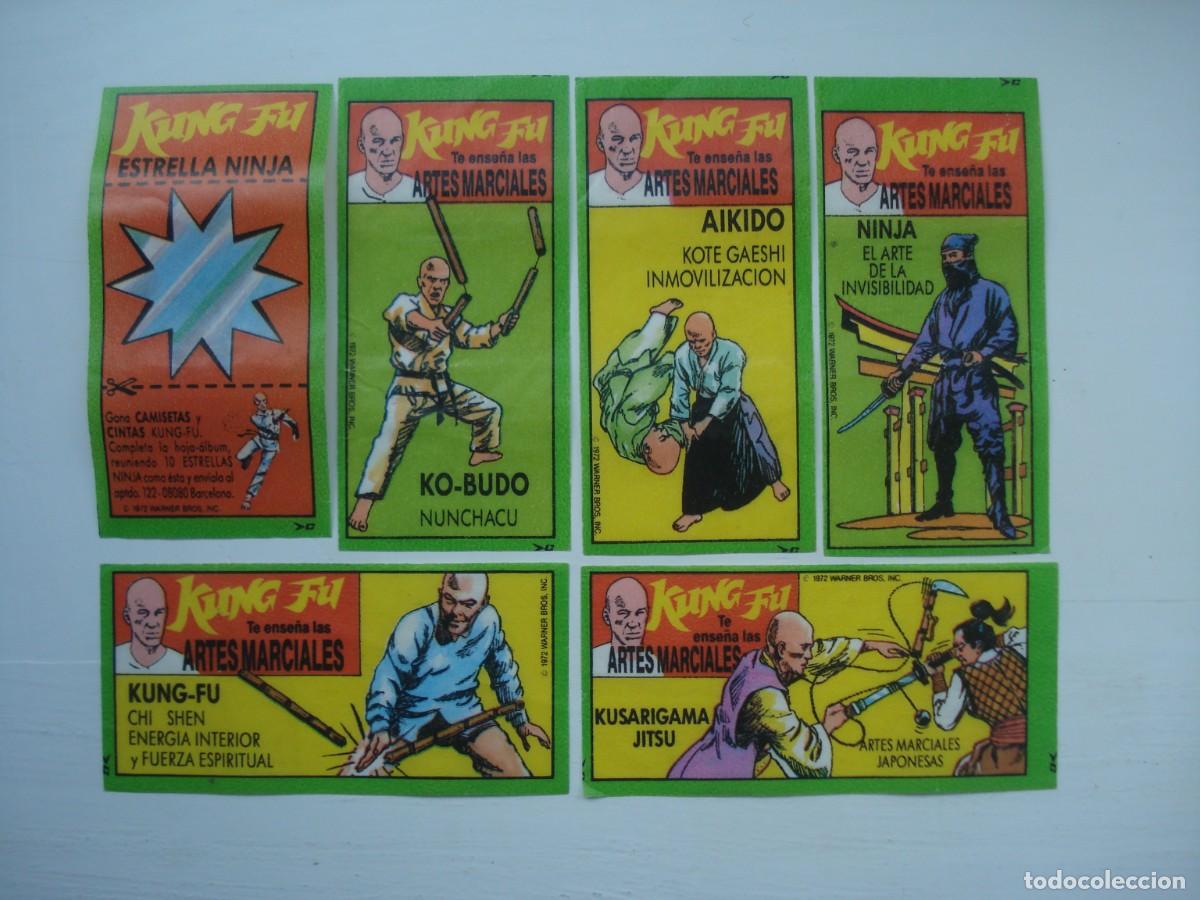 Coleccionismo cromos antiguos: 6 DIFERENTES CROMOS KUNG FU CHICLES! KAUGUMMI BUBBLE GUM!