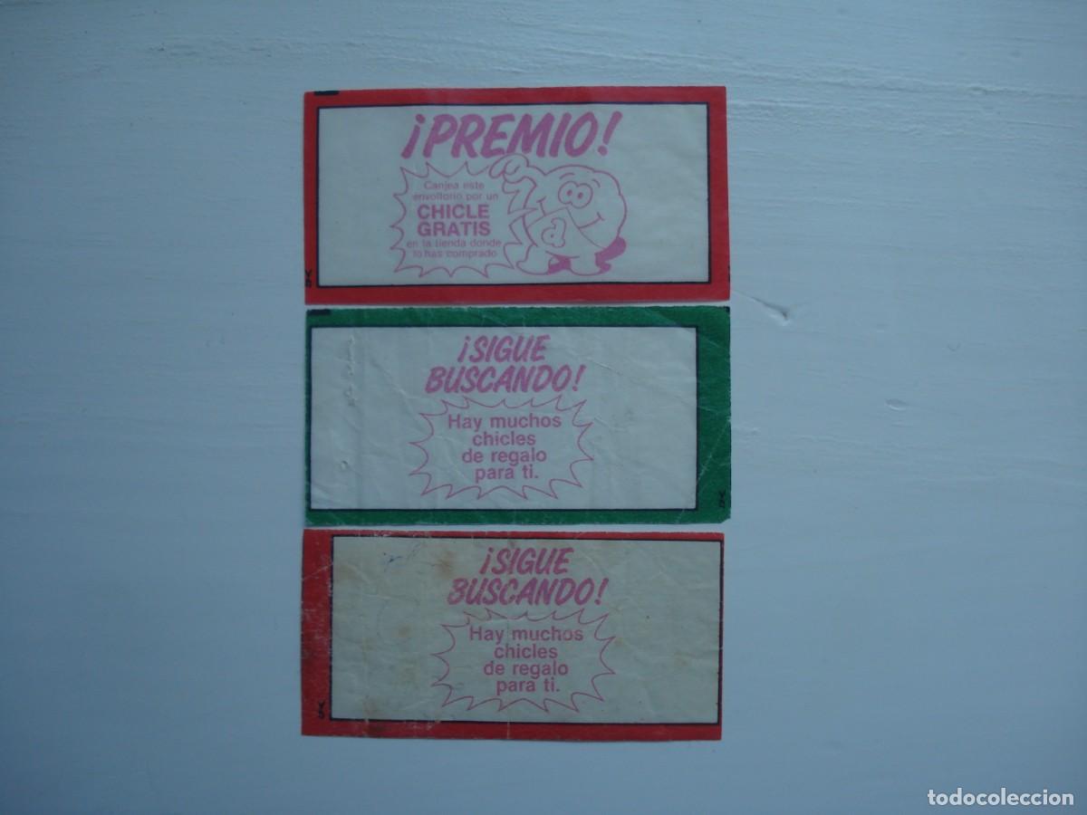 Coleccionismo cromos antiguos: 3 DIFERENTES DUNKIN PREMIO CROMOS CHICLES! KAUGUMMI BILDER WRAPPERS BUBBLE GUM!