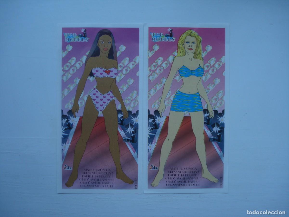 Collectable Antique Stickers: 2 TOP MODELS JAKE CROMOS CHICLES! WRAPPER KAUGUMMI BILDER BUBBLE GUM!