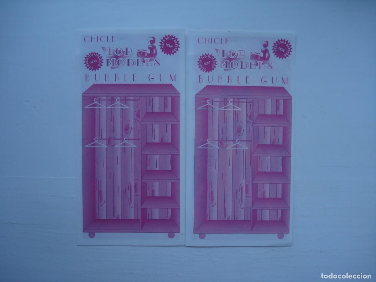 Coleccionismo cromos antiguos: 2 TOP MODELS JAKE CROMOS CHICLES! WRAPPER KAUGUMMI BILDER BUBBLE GUM! - Foto 2