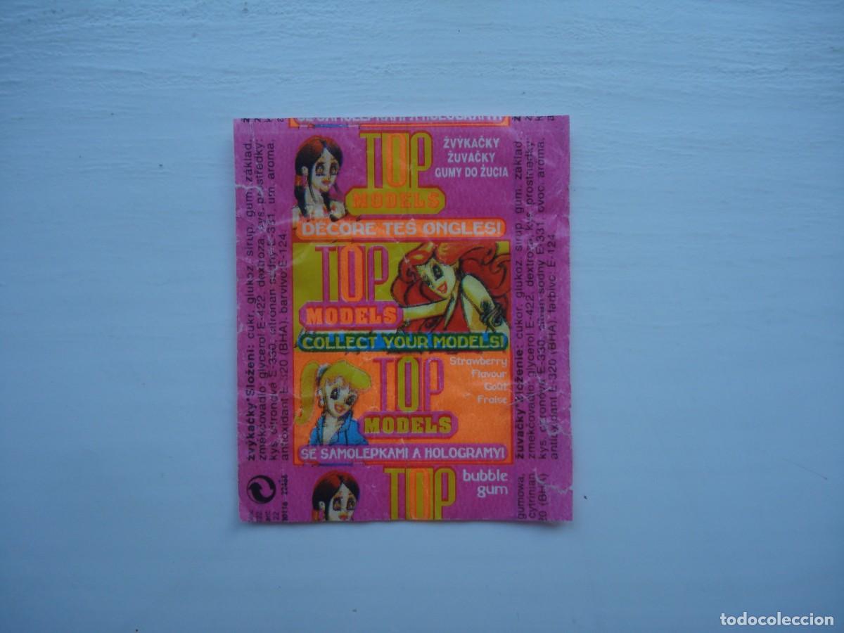 Coleccionismo cromos antiguos: TOP MODELS VIDAL ENVOLTORIO CROMOS CHICLES! WRAPPER KAUGUMMI BILDER BUBBLE GUM!