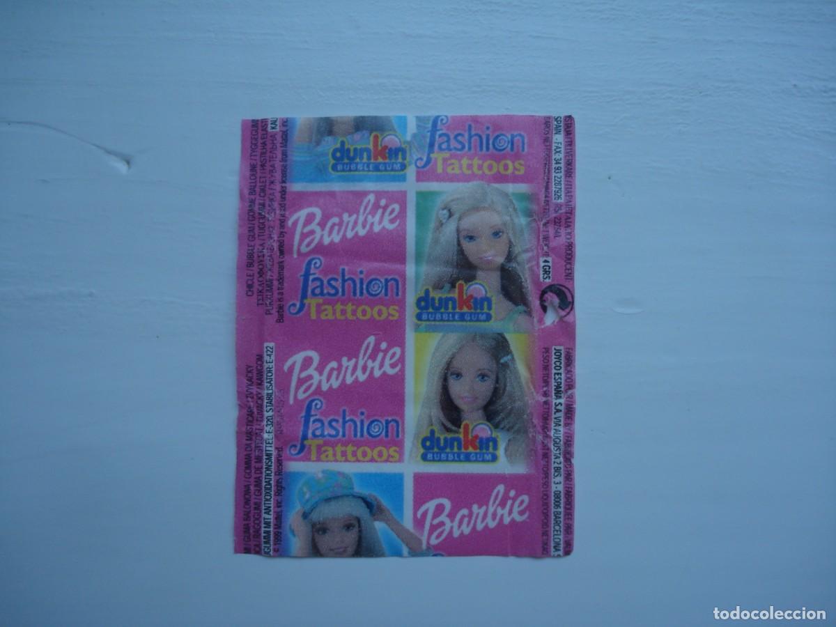 Coleccionismo cromos antiguos: BARBIE FASHION TATTOOS DUNKIN ENVOLTORIO CROMOS CHICLES! WRAPPER KAUGUMMI BILDER BUBBLE GUM!