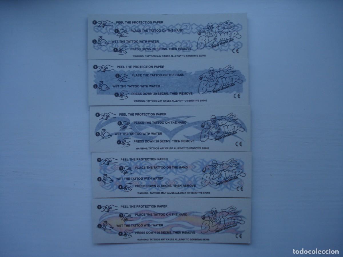 Coleccionismo cromos antiguos: 5 DIFERENTES TATTOOS BOOMER CROMOS CHICLES! KAUGUMMI BUBBLE GUM!