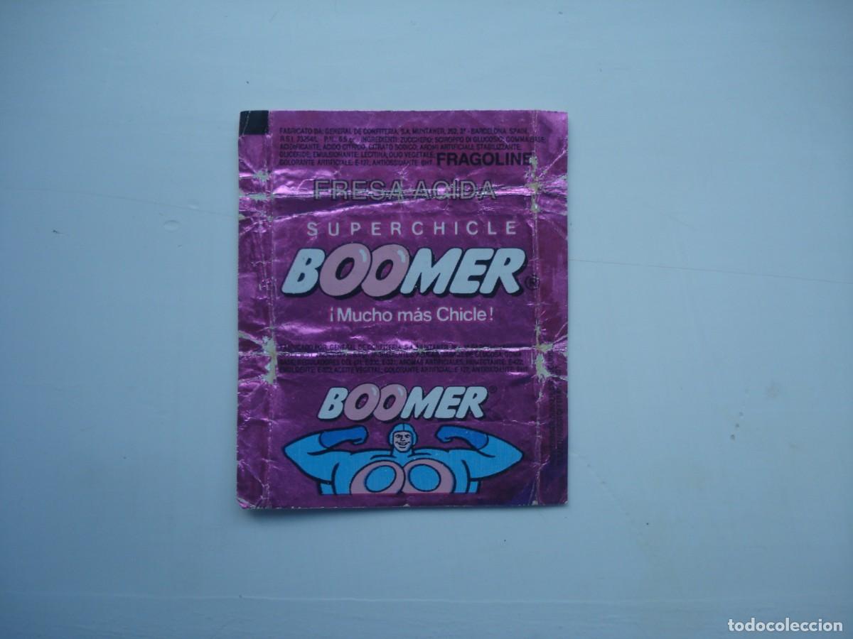 Coleccionismo cromos antiguos: BOOMER FRESA ACIDA SUPERCHICLE ENVOLTORIO CROMOS CHICLES! WRAPPER KAUGUMMI BILDER BUBBLE GUM!