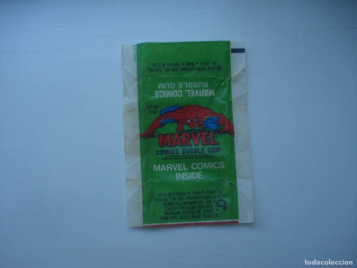 Coleccionismo cromos antiguos: MARVEL SPIDERMAN TOPS ENVOLTORIO CROMOS CHICLES! WRAPPER KAUGUMMI BILDER BUBBLE GUM!