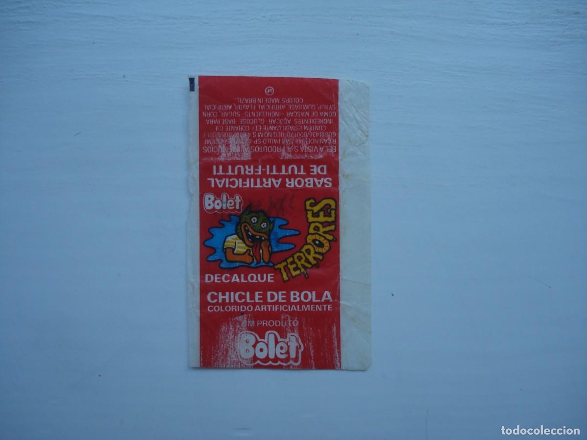 Coleccionismo cromos antiguos: TERRORES ENVOLTORIO CROMOS CHICLES! WRAPPER KAUGUMMI BILDER BUBBLE GUM!