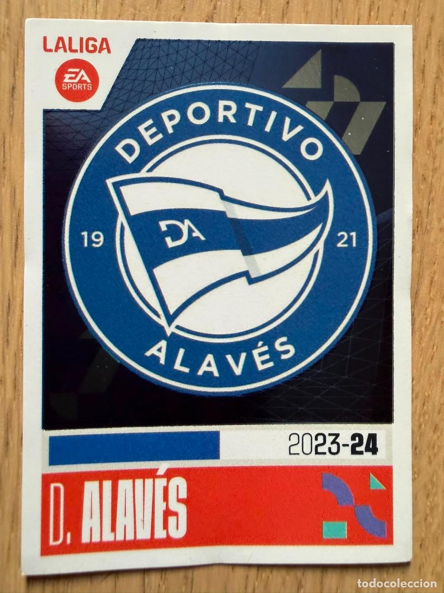 Coleccionismo cromos antiguos: 1 ESCUDO ALAVES 23 24 2023 2024 LIGA EA SPORTS COLECCIONES ESTE SIN PEGAR STICKER