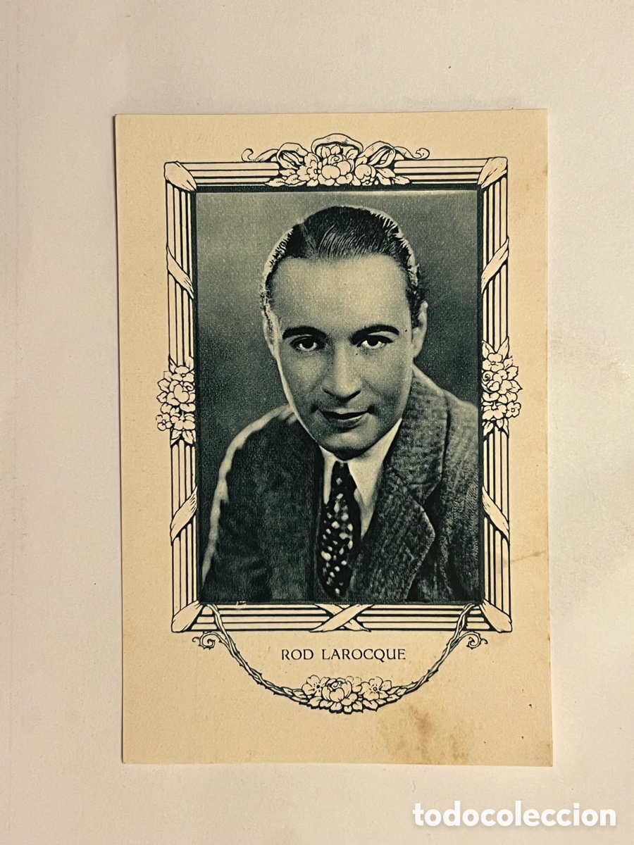 Coleccionismo cromos antiguos: ROD LAROCQUE.. Artistas Cine Mudo. Chocolates Amatller, Serie G, No.3