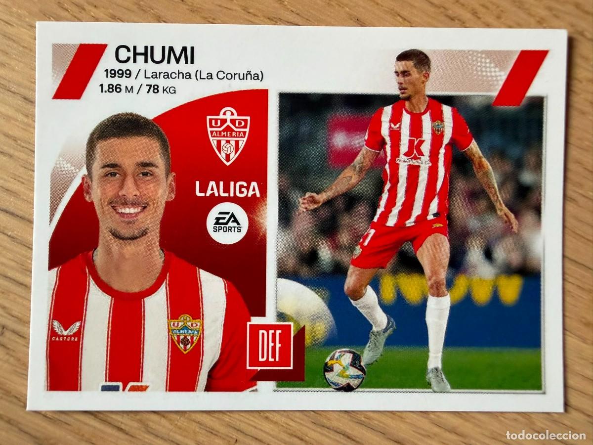 Coleccionismo cromos antiguos: 6 CHUMI UD ALMERIA 23 24 2023 2024 LIGA EA SPORTS COLECCIONES ESTE SIN PEGAR STICKER