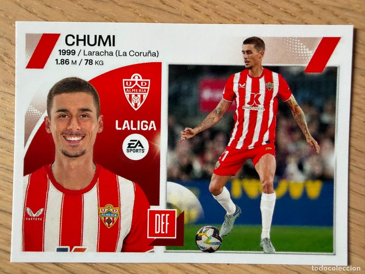 Coleccionismo cromos antiguos: 6 CHUMI UD ALMERIA 23 24 2023 2024 LIGA EA SPORTS COLECCIONES ESTE SIN PEGAR STICKER