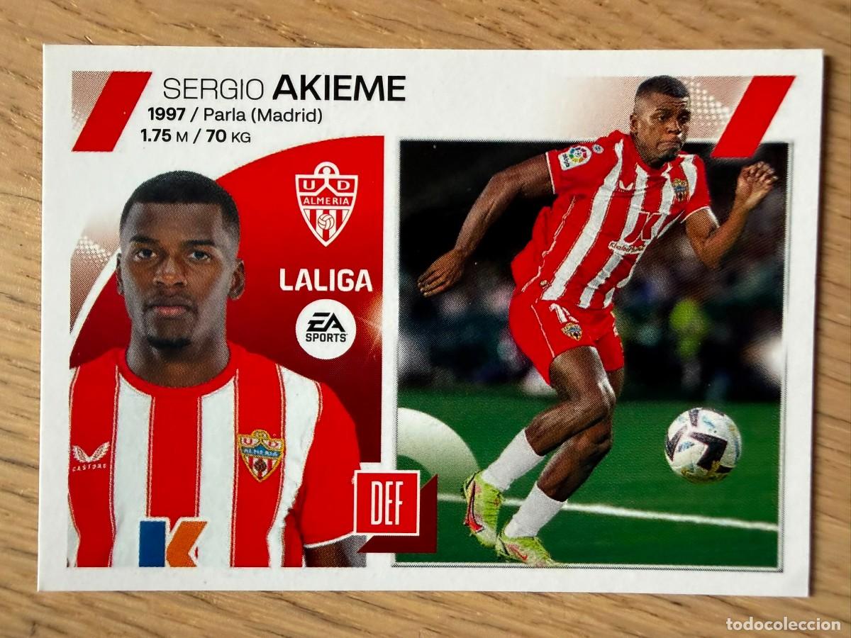 Coleccionismo cromos antiguos: 10 AKIEME UD ALMERIA 23 24 2023 2024 LIGA EA SPORTS COLECCIONES ESTE SIN PEGAR STICKER