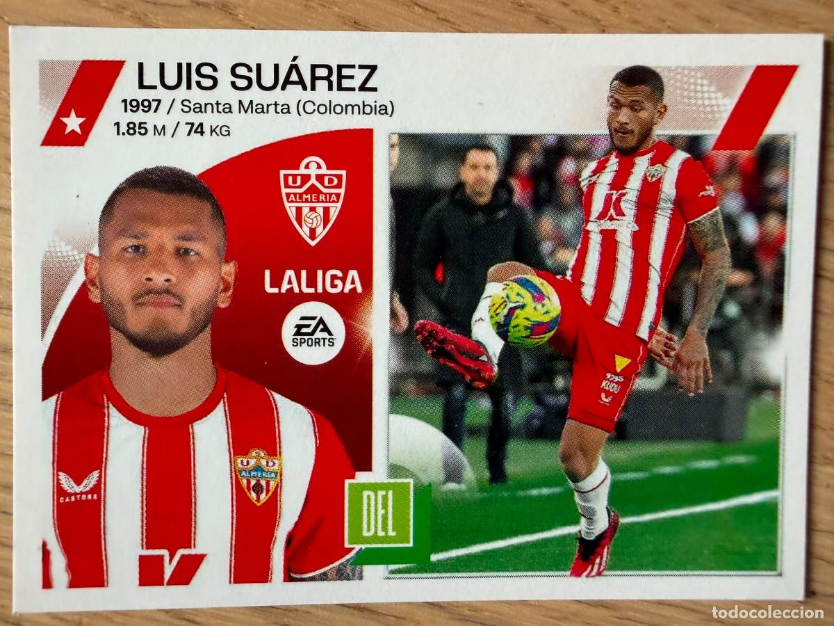 Coleccionismo cromos antiguos: 19 LUIS SUAREZ UD ALMERIA 23 24 2023 2024 LIGA EA SPORTS COLECCIONES ESTE SIN PEGAR STICKER