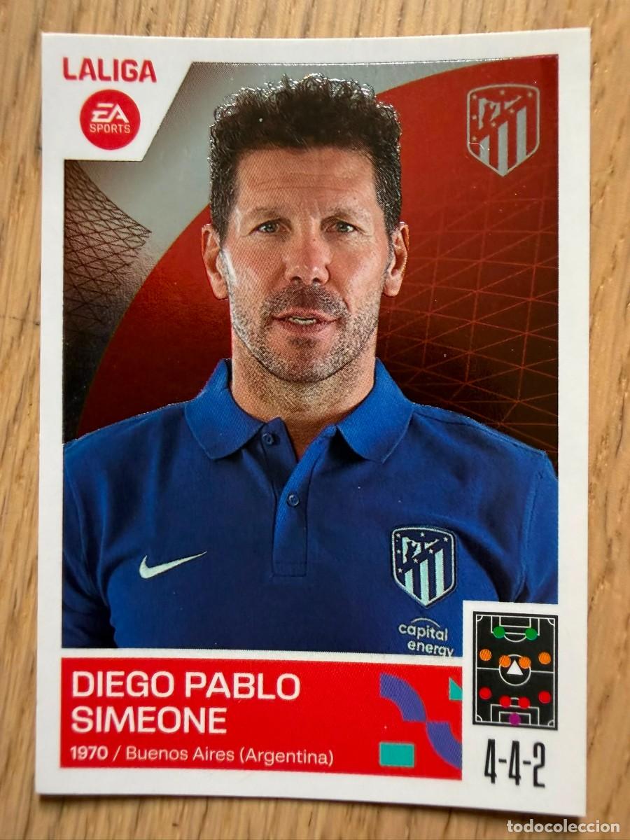 Colecionismo Cromos antigos: 2 SIMEONE ENTRENADOR ATLETICO MADRID 23 24 2023 2024 LIGA EA SPORTS COLECCIONES ESTE SIN PEGAR