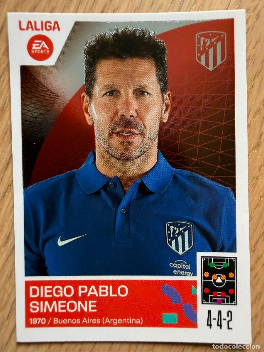 Colecionismo Cromos antigos: 2 SIMEONE ENTRENADOR ATLETICO MADRID 23 24 2023 2024 LIGA EA SPORTS COLECCIONES ESTE SIN PEGAR