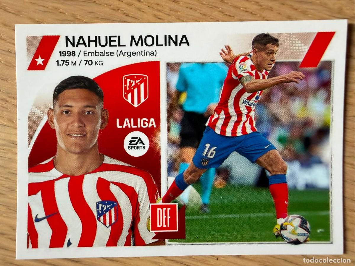 Coleccionismo cromos antiguos: 5 NAHUEL MOLINA ATLETICO MADRID 23 24 2023 2024 LIGA EA SPORTS COLECCIONES ESTE SIN PEGAR STICKER