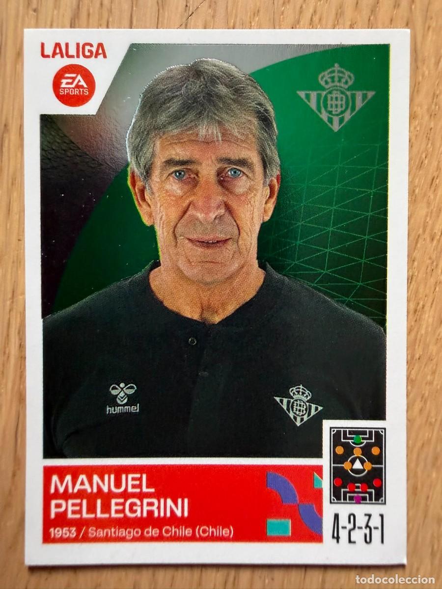 Coleccionismo cromos antiguos: 2 PELLEGRINI ENTRENADOR REAL BETIS 23 24 2023 2024 LIGA EA SPORTS COLECCIONES ESTE SIN PEGAR STICKER