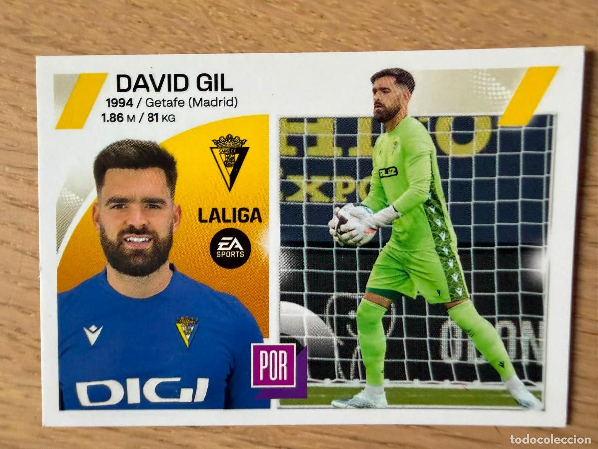 Coleccionismo cromos antiguos: 4 DAVID GIL CADIZ 23 24 2023 2024 LIGA EA SPORTS COLECCIONES ESTE SIN PEGAR STICKER