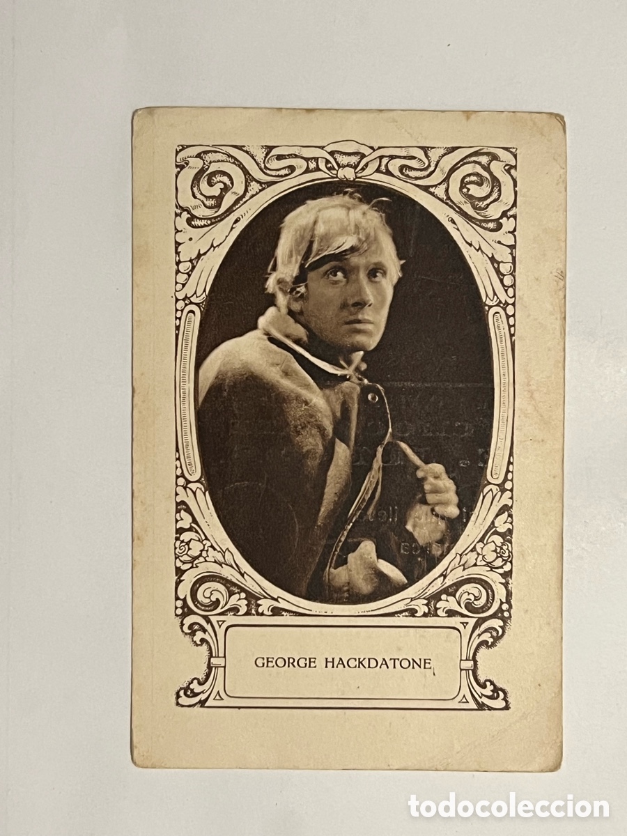 Coleccionismo cromos antiguos: GEORGE HACKDATONE.. Artistas Cine Mudo. Chocolates Amatller, Serie J, No.9