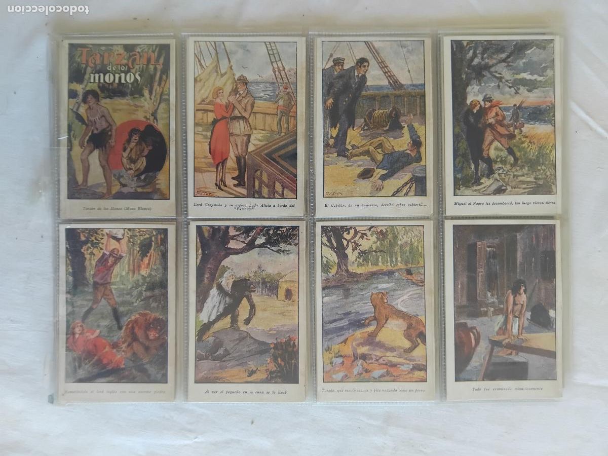 Coleccionismo cromos antiguos: TARZAN DE LOS MONOS SERIES A 23 DE 24 CROMOS. SERIE B 19 DE 24 CROMOS. CHOCOLATE AMATLLER.