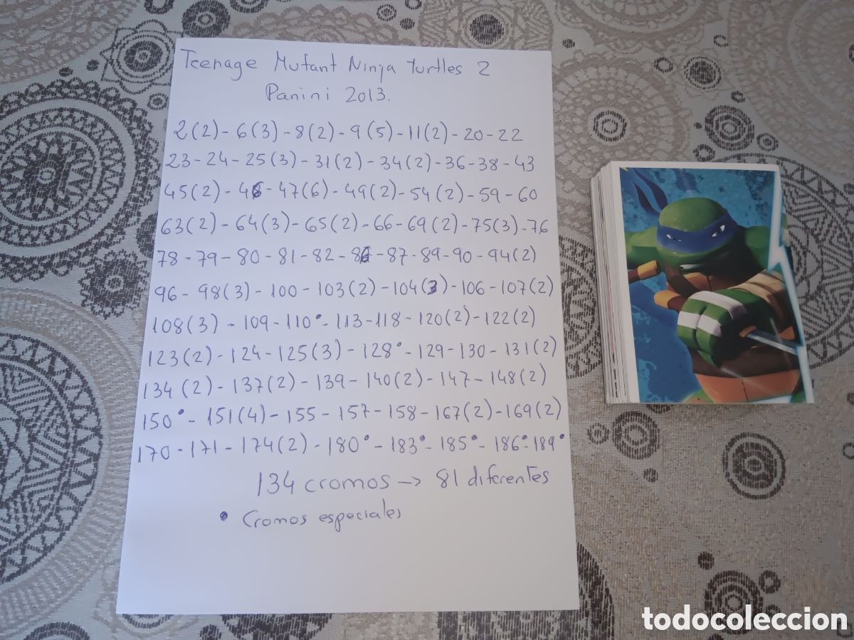Coleccionismo cromos antiguos: Cromos Tortugas Ninja 2.